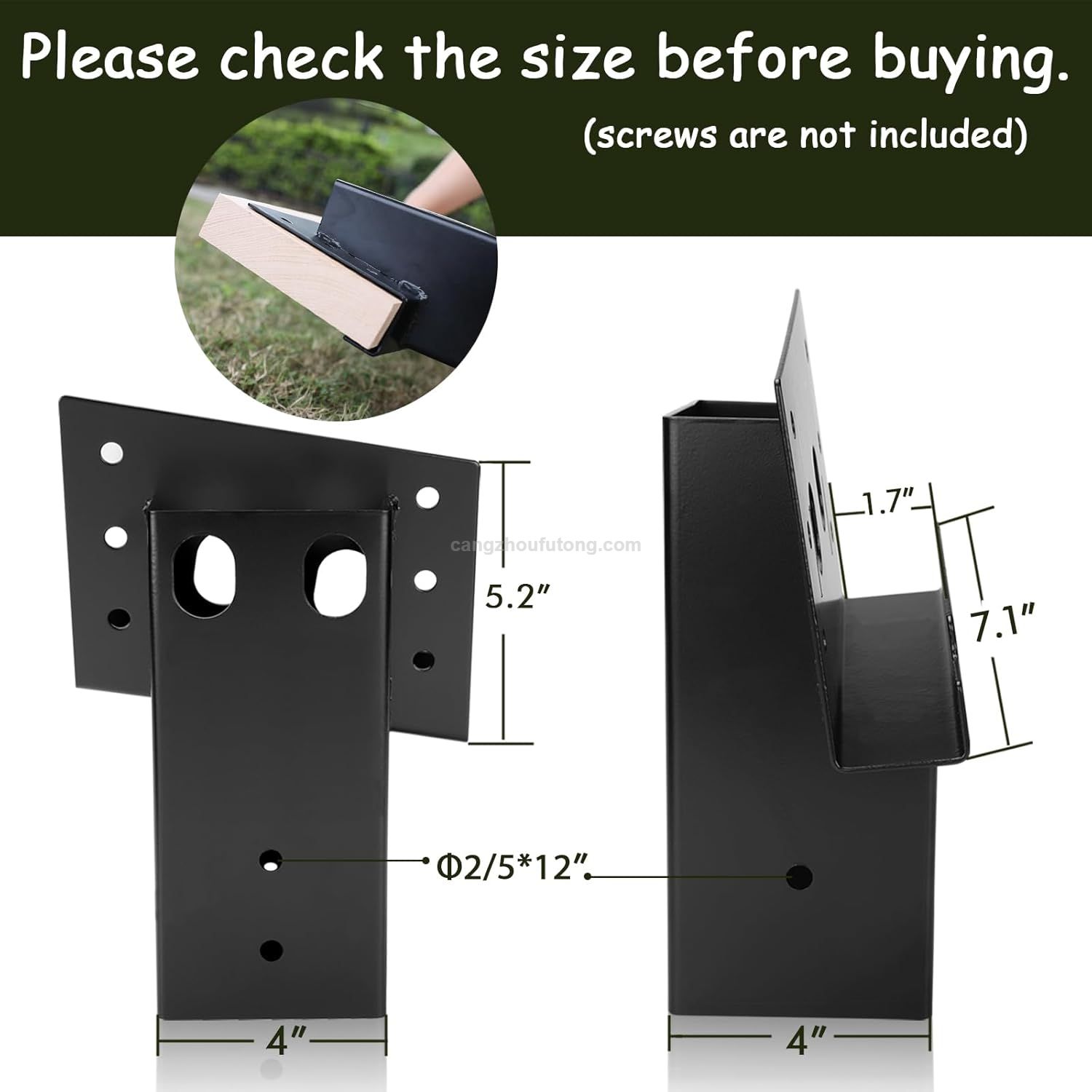 Elevator 4x4 Deer Blind Tree Stand Bracket Outdoor Angle Bracket for Platform Pergolas Observation Deck Swing Frame