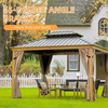 15° Slanted Roof Wall Mount 4x4 Pergola Bracket Kit DIY Pergola Angled 4x4 Wood Post 3way Bracket Gazebo Kit 