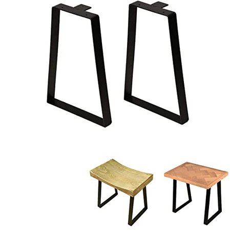 16" Tall Trapezoid Metal End Table Legs for Furniture Bench Legs Coffee Table Legs 