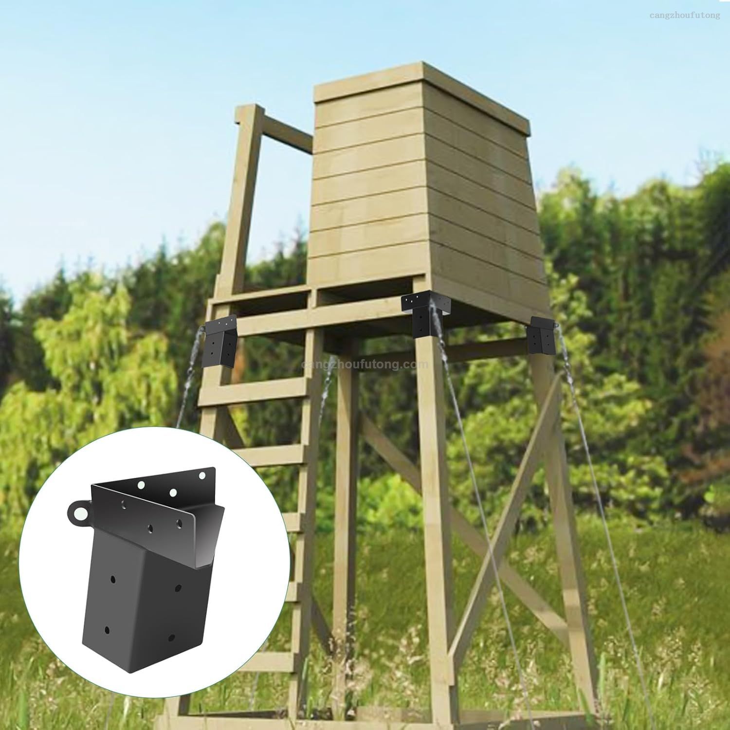 Compound Angle Platform Brackets – Heavy Duty Tree Stand & Hunting Blind Support Brackets for Outdoor Shooting Platforms