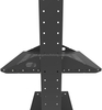 2U Cantilever Server Shelf Rack Mount-19 Inch 2 Piece Set Center Weighted for AV/Data Equipment Enclosure