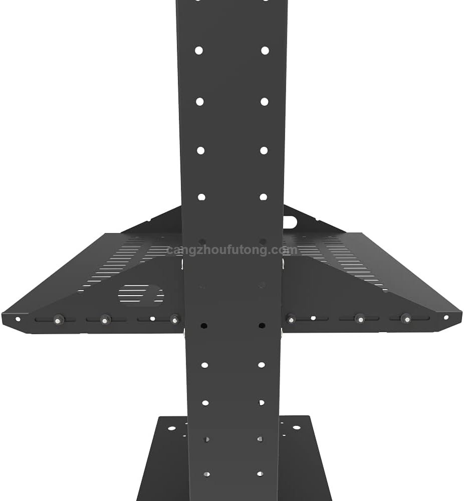 2U Cantilever Server Shelf Rack Mount-19 Inch 2 Piece Set Center Weighted for AV/Data Equipment Enclosure
