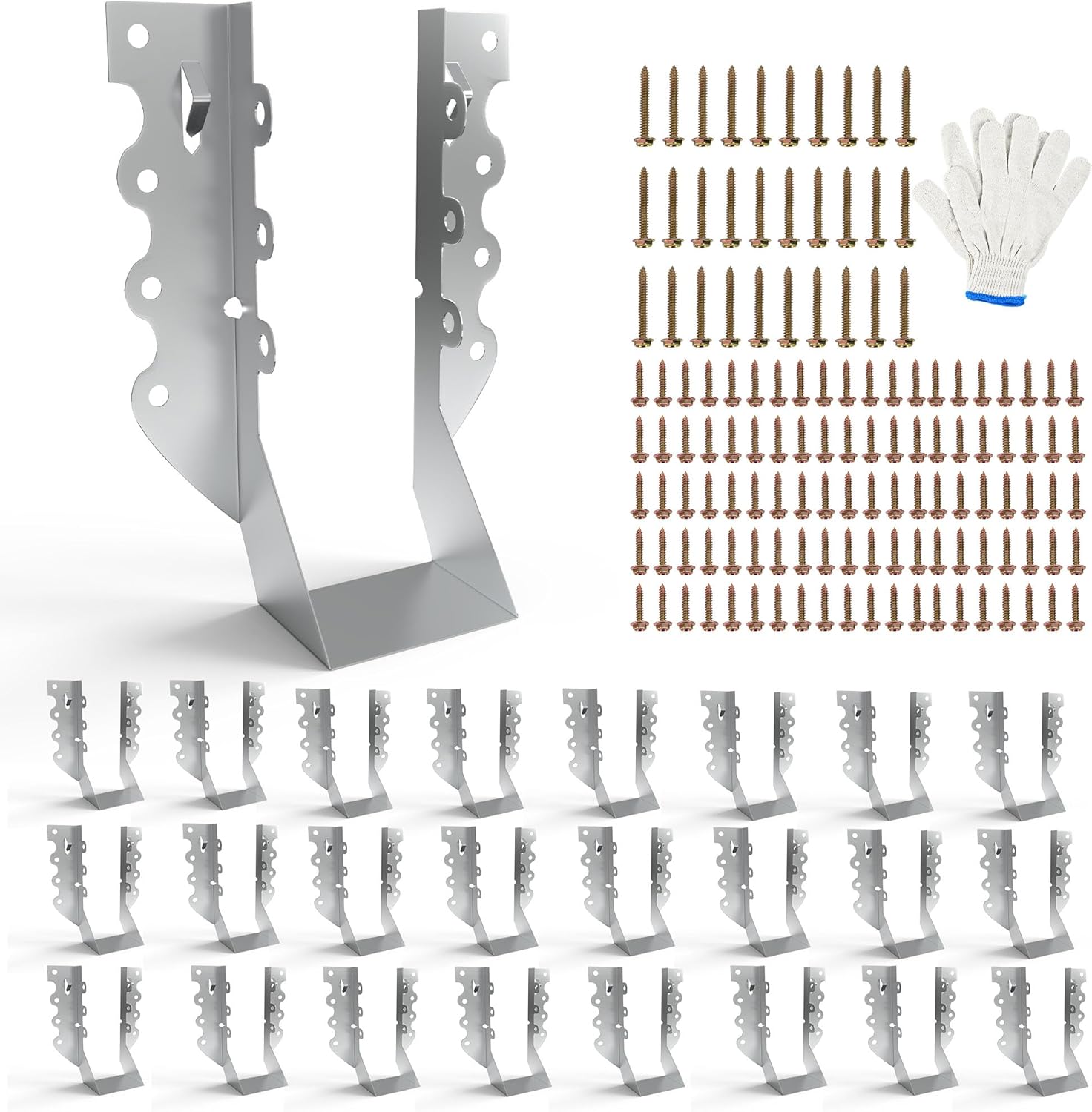 Joist Hangers with Screws 20-Gauge Galvanizing Face Mount Joist Hanger for Wood Posts
