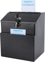 Suggestion Box with Slot And Lock Metal Wall Mounted Ballot Complaint And Donation Box with 4 Keys