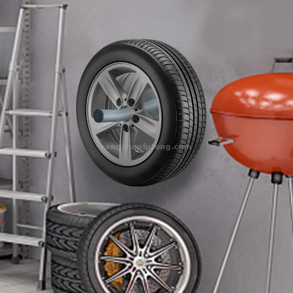 Wall Mounted Tire Rack Easy Install Garage Storage Holder Hook 