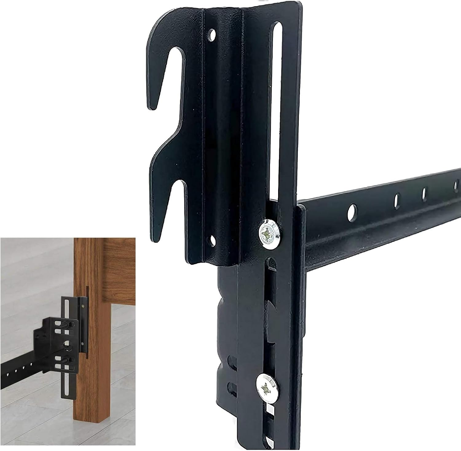 Bed Frame Conversion Brackets #711 Bolt On to Hook On Headboard Adapter Brackets Bed Rail Hook Plate 