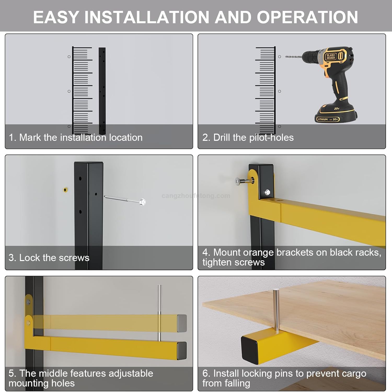 Wall Layers Lumber Storage Metal Racks Wood Shelving for Garage Basement Indoor Outdoor