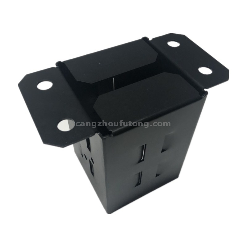 Fence Post Base Brackets Heavy Duty Steel Powder-Coated Anchor Support