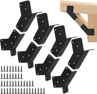 45-Degree Angle Bracket Adjustable Heavy Duty Connector Brace for 2x4 4x4 Post 45-Degree Pergola Support Brace for Pergola Gazebo Wood Post