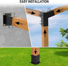 Pergola Kit with Brackets 15°Slanted Roof Pergola Bracket Kit Roof Wall Mount Extension Bracket Kit 4-Way Brackets for Pergolas