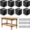 Heavy Duty Workbench Bracket Kit - 8 Pacs 3-Way Right Angle Corner Brackets for Workbenches