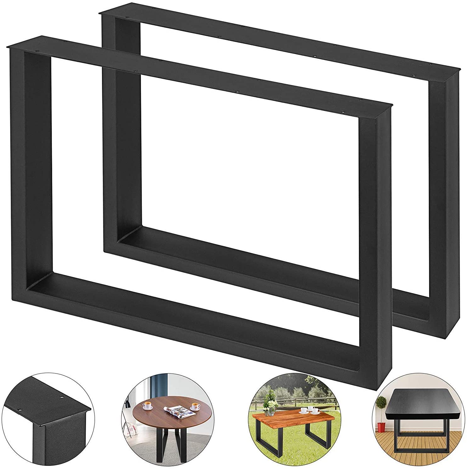 28-Inch Heavy-Duty Metal Desk Legs Set of 2 Multiple Use for Dining Kitchen Office Table 