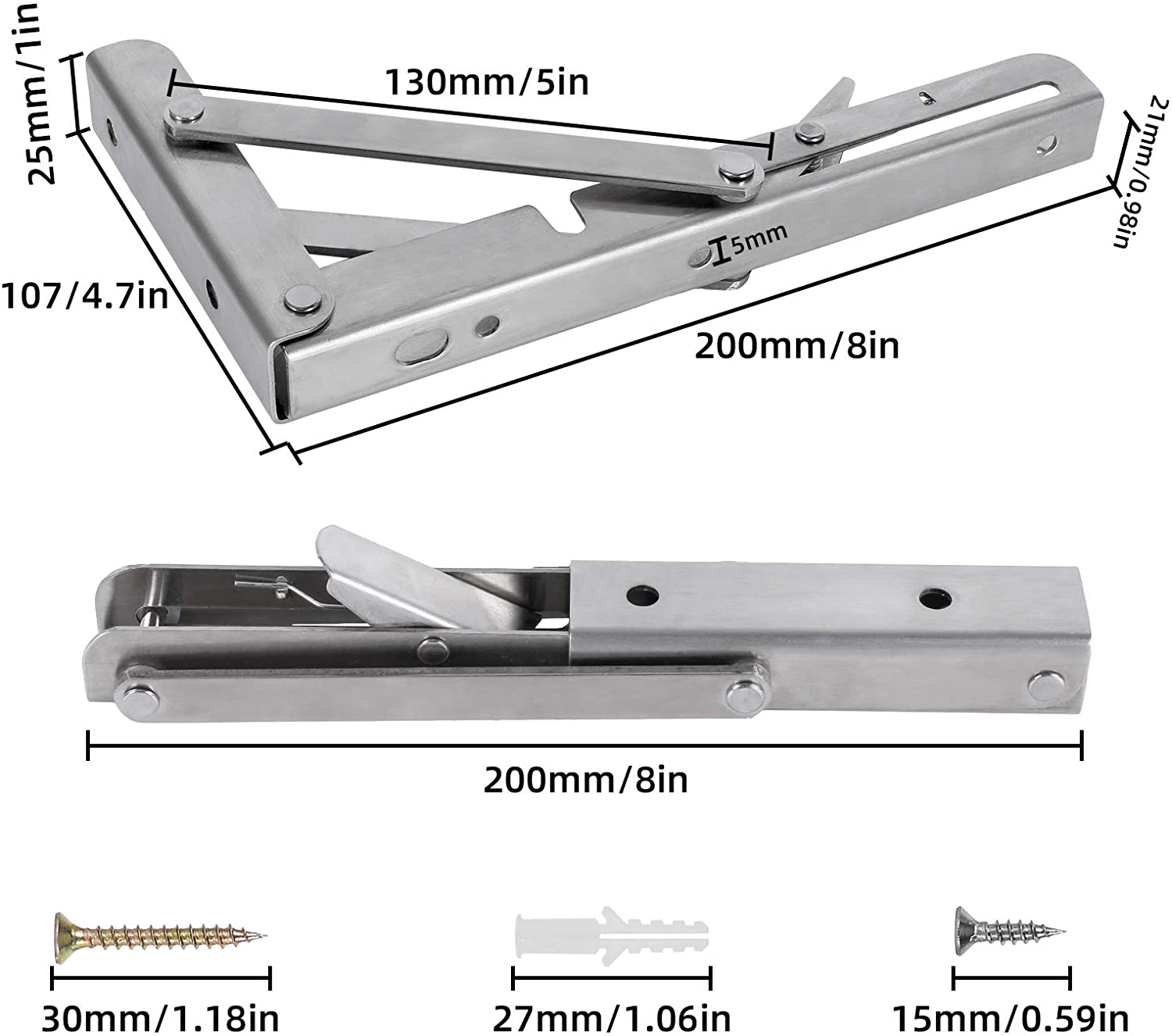 Heavy Duty Stainless Steel Folding Shelf Bracket - Buy fold down shelf ...