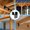 Black Joist Anchor Connector, Post Caps Tie Bracket for 4"x 4", Steel Mounting Joist Hanger Brackets, Truss To Beam Connector Roof Tie Header Hanger for Supporting Beams Rafters