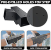 15° Slanted Roof Wall Mount 4x4 Pergola Bracket Kit DIY Pergola Angled 4x4 Wood Post 3way Bracket Gazebo Kit 