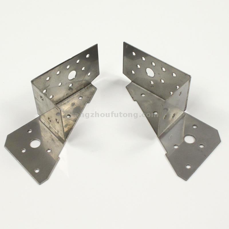 Perforated steel strips bend tensioner strap for wood building construction
