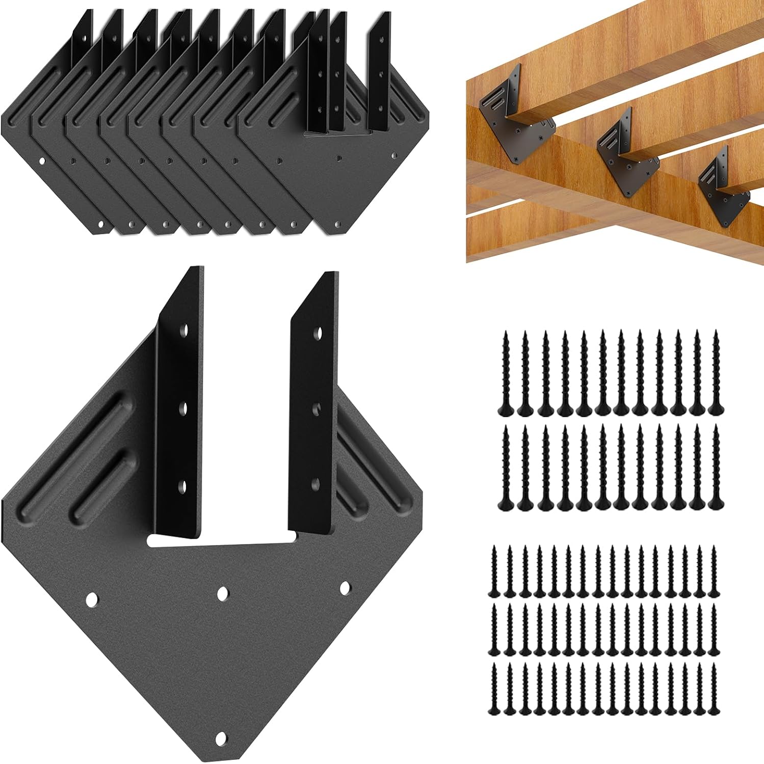 Hurricane Tie Clips, Fits 2x4, 2x6 Truss to Rafter Connectors for Roof Joist Hanger Truss Timber Connectors 