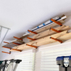 Wall Mounted Workshop Organizer Wood Storage Racks 3 Level Garage Organizer Lumber Storage Rack 