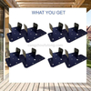 4Set(8pcs) Black T-Shaped Post To Beam Connector Roof Tie Bracket, Adjustable Cap , Steel Truss Header Hanger Support for Carports, Pavilions, Terraces (4X4)