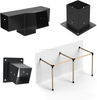 Pergola Bracket Kit 15° Slanted Roof Wall Mount 4-Way Pergola Kit with Post Base for 4''x4'' Wooden Beams Gazebos Patio 