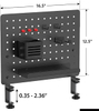Clamp-on Desk Pegboard, Desk Organizer for Office Gaming Home