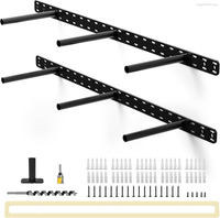 2pcs Floating Shelf Hardware Heavy Duty Hidden Shelf Brackets Support,Wall Mounting Invisible Floating Shelves Bracket with Jig