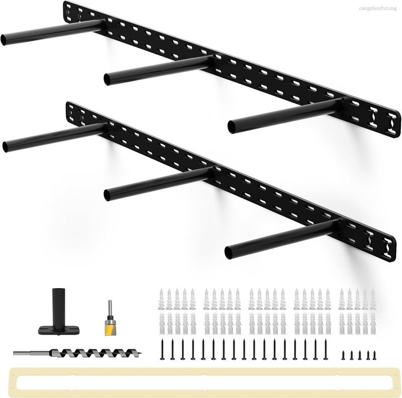 2pcs Floating Shelf Hardware Heavy Duty Hidden Shelf Brackets Support,Wall Mounting Invisible Floating Shelves Bracket with Jig