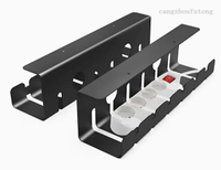 Heavy-Duty Steel Cable Management Tray – Under Desk, Screw-Free Installation