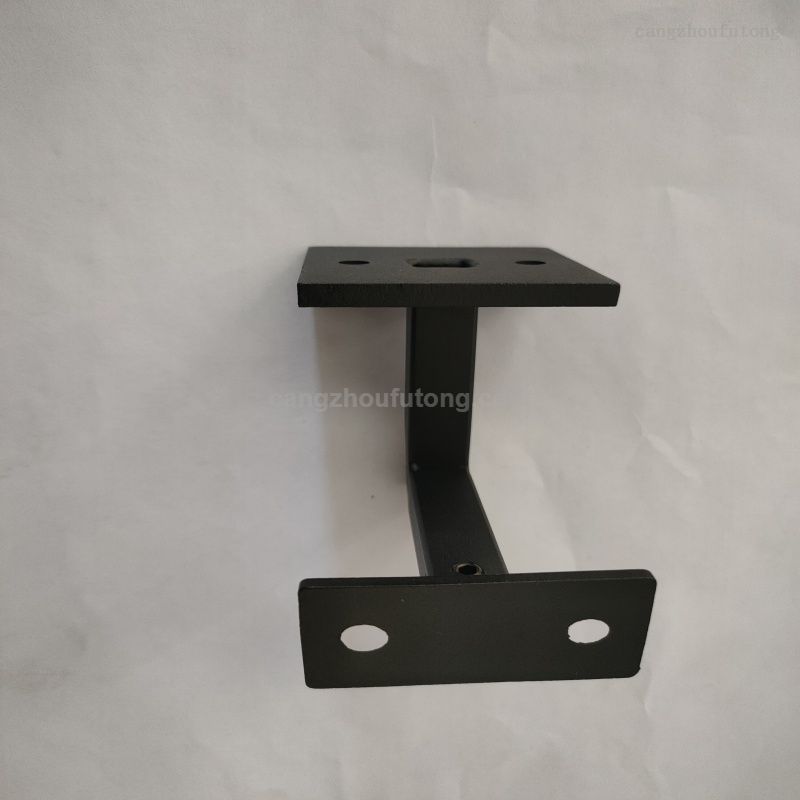 Square Handrail Brackets for Staircase Stair Railing Brackets with Screws (Pack of 5) (Textured Black)