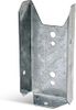  2x4 Deck Railing Brackets, 18-Gauge Steel Black Powder Coated Fence Rail Connectors for Wood Post