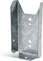  2x4 Deck Railing Brackets, 18-Gauge Steel Black Powder Coated Fence Rail Connectors for Wood Post