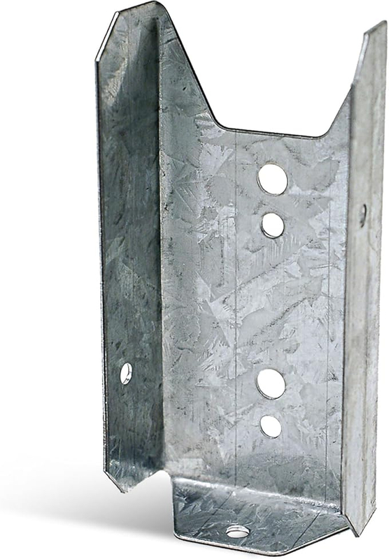  2x4 Deck Railing Brackets, 18-Gauge Steel Black Powder Coated Fence Rail Connectors for Wood Post