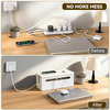 Home Office Metal Cable Management Box Large Cable Organizer Box Power Strip Box for Electrical Cord Hiding