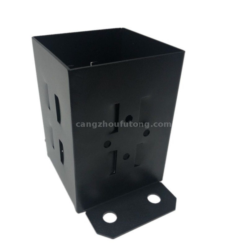 Fence Post Base Brackets Heavy Duty Steel Powder-Coated Anchor Support