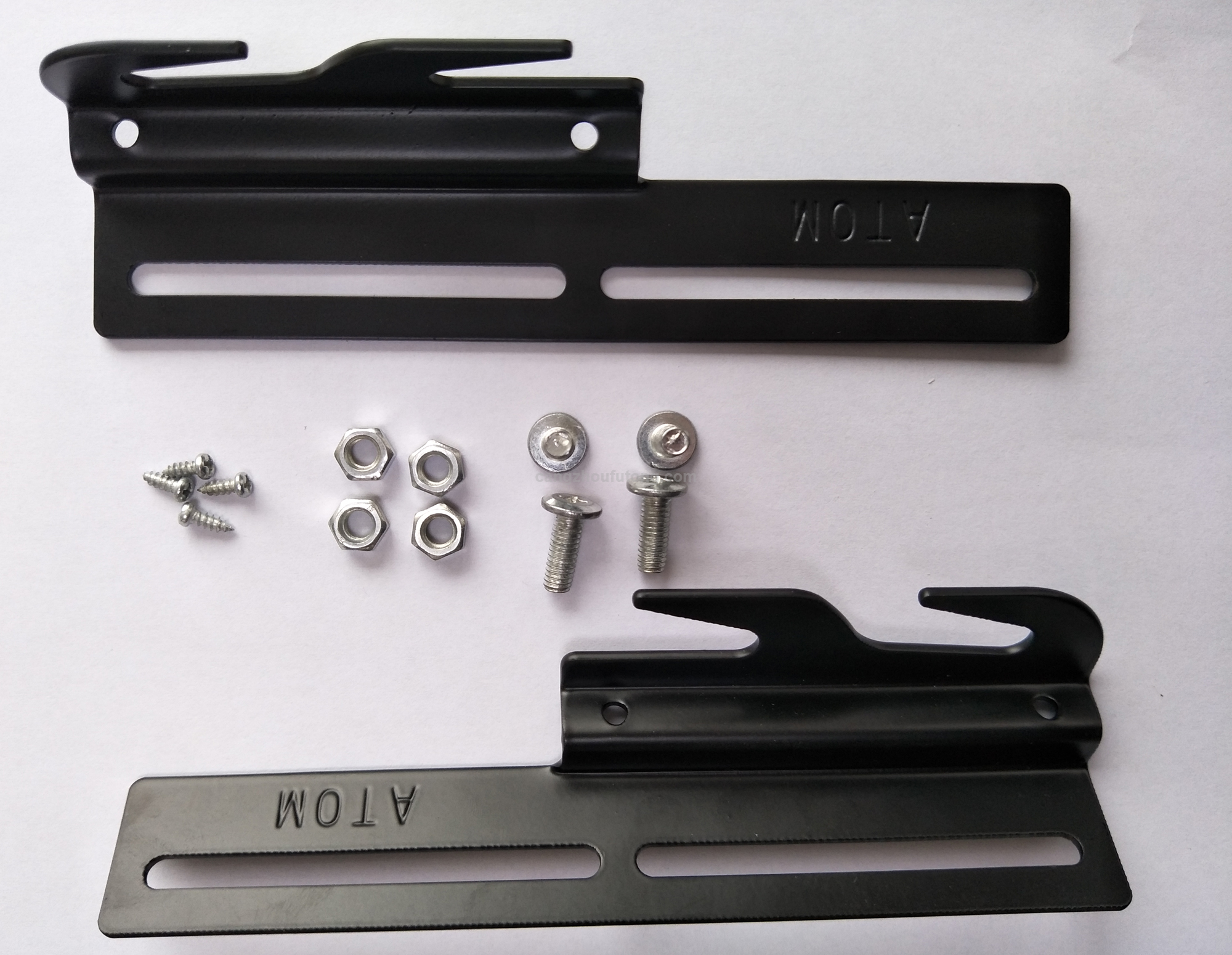 2 Pcs 711 Bed Frame Bolt On To Hook On Conversion Brackets for Headboard with Hardware, Adjustable Bed Rail Hook Plate Adapter，Hook on Bed Rails Brackets