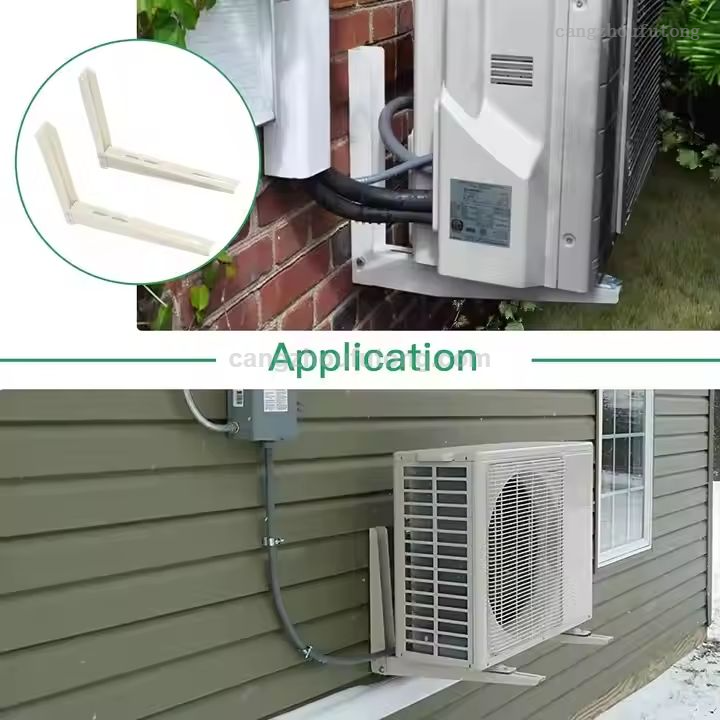 Universal Foldable Wall Mount Bracket for Mini Split & Window Air Conditioner – Heavy Duty White Coated Steel Support