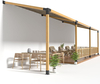 Pergola Kit with Brackets 15°Slanted Roof Pergola Bracket Kit Roof Wall Mount Extension Bracket Kit 4-Way Brackets for Pergolas