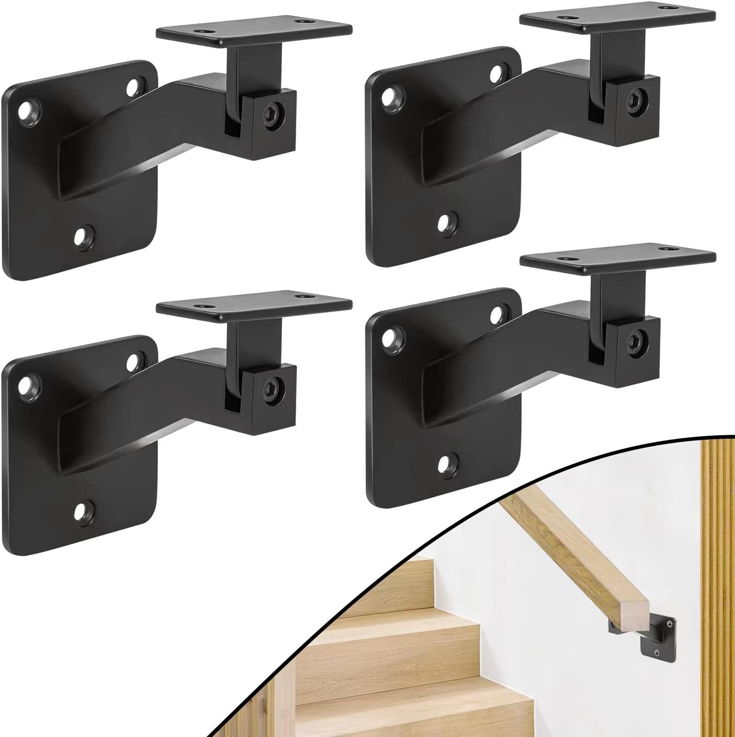 S304 L-Shape Heavy Duty Wall Square Brackets Adjustable Handrail Brackets for Stair Handrail Triangle Bracket Structure