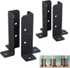 Deck Post Base Black Powder-Coated Post Brackets Heavy Duty Wood Post Brackets 