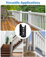 2x4 Fence Brackets for Wood Rail Deck Railing Brackets for Wood Post Connectors