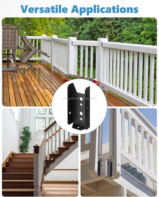 2x4 Fence Brackets for Wood Rail Deck Railing Brackets for Wood Post Connectors