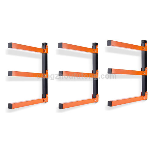 Wall Mount Wood Organizer Racks, Lumber Storage Metal Racks Wood Storage Racks with 3-Level