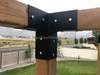 Awning Post support wood connector stainless steel pergola rafter corner bracket post base