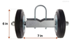 Heavy-Duty Steel Rolling Gate 6’’ Rubber Wheel Carrier for Driveway Chain Link Fence Metal Tube Gates