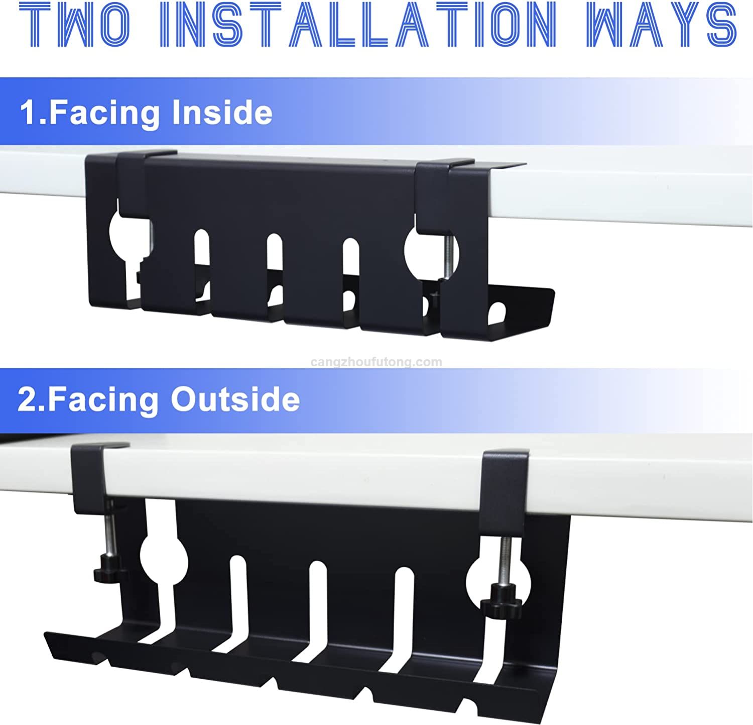 Cable Management Cable Duct Desk Metal Cable Holder Desk With No Drilling Required for Garage Use
