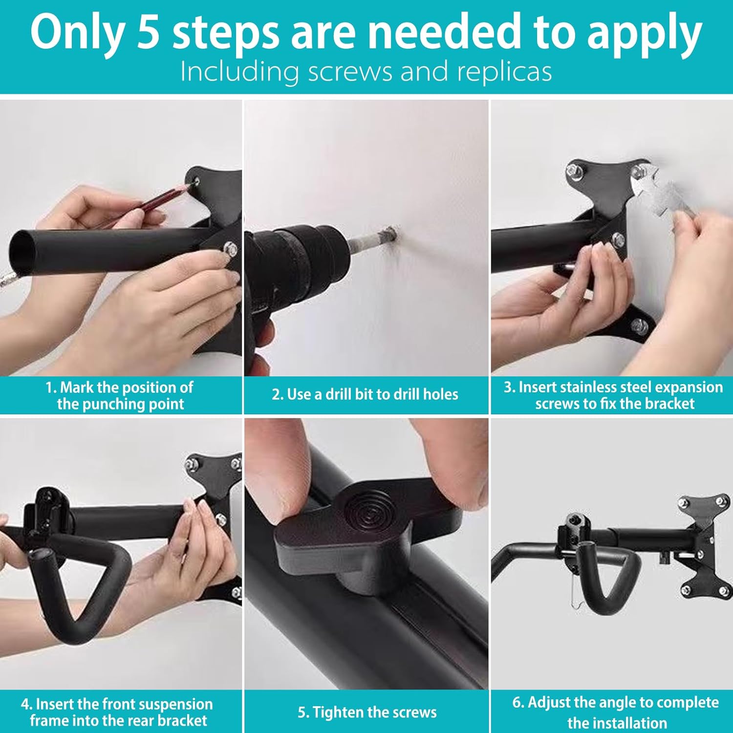 How To Install The Adjustable Metal Bicycle Wall Mount Bike Storage