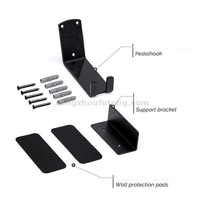 3 Pcs Wall Mounted Bicycle Stands Steel Support Bike Cycling Pedal Tire