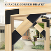 45-Degree Angle Bracket for Pergolas Gazebos Steel Reinforced Fits 2X 4 Lumber with Drainage Holes Pergola Bracket Kit