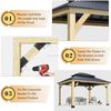 Heavy-Duty 45-Degree Angle Support Bracket for Pergola Powder Coated 2''x4'' Wood Posts Pergola Brackets