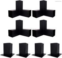 Woodworks Pergola Pergola Brackets 3-Way Right Angle Corner Bracket DIY Elevated Wood Stand